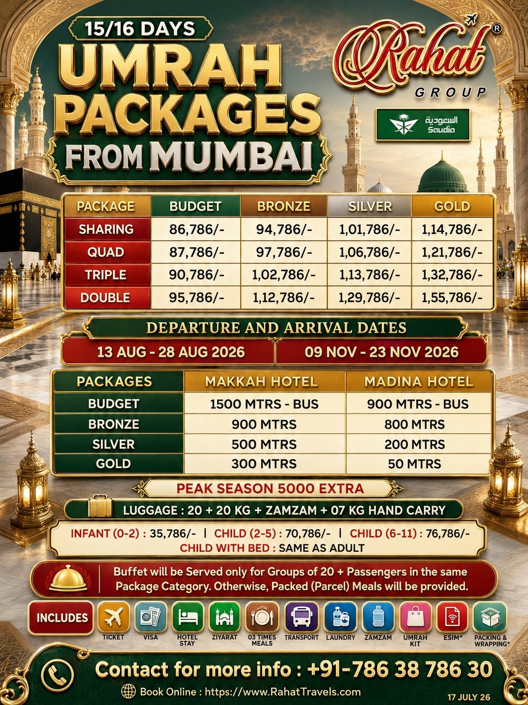 best umrah package from delhi lucknow ahmedabad